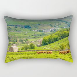 Yorkshire Dales Summer Stone Barns Drystone Rectangular Pillow