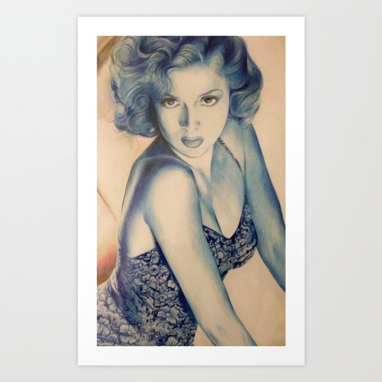 Blondie in Blue Art Print