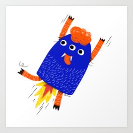 Rocket monster Art Print