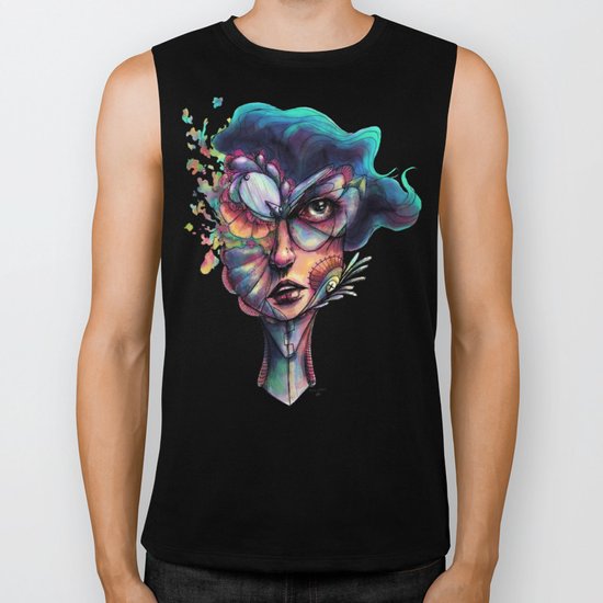 Searching Deep Blue Biker Tank