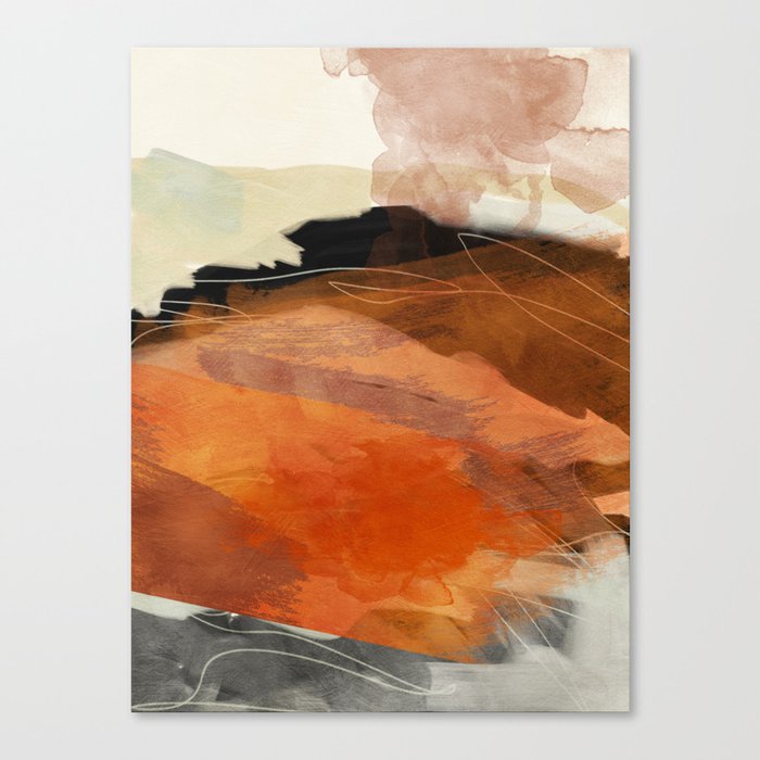 landscape in fall abstract art Canvas Print
