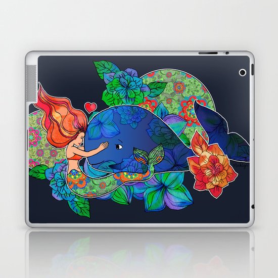 The Mermaid and the Whale Laptop & iPad Skin