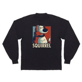 Squirrel Golden Retriever // Obama Hope, Dog for President, Elections Long Sleeve T-shirt