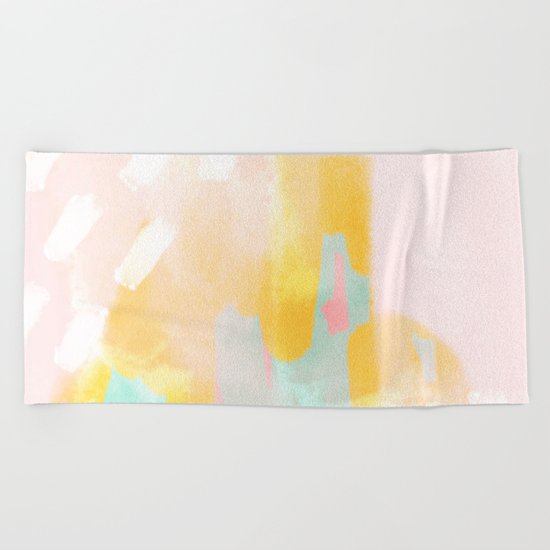 Soft Pastel summer abstract Beach Towel