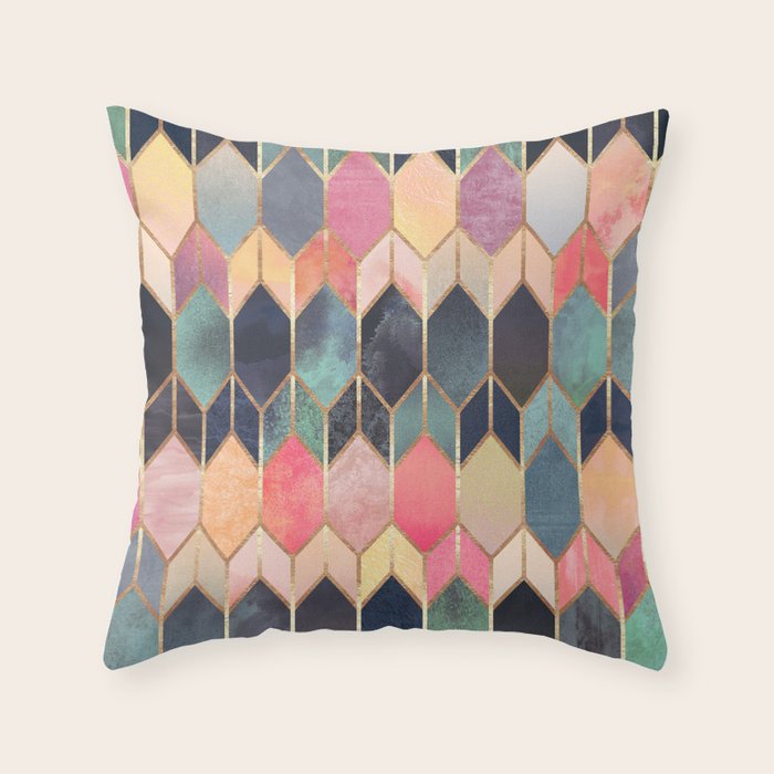 Stained Glass 3 Throw Pillow by Elisabeth Fredriksson Society6