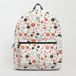 Scatettered colorful circles pattern for homedecor green orange pastel Backpack