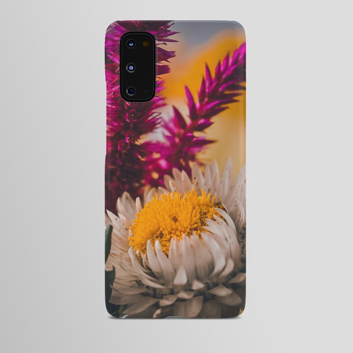 White Strawflower Android Case