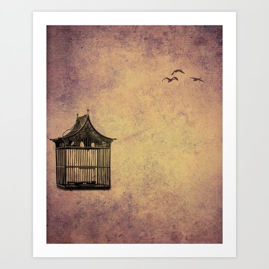 birds and freedom concept Art Print