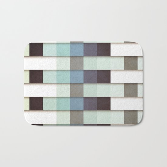 Geometric Grunge Graphic Bath Mat