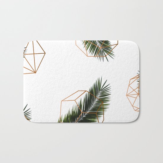 Palm + Geometry V2 #society6 #decor #buyart Bath Mat