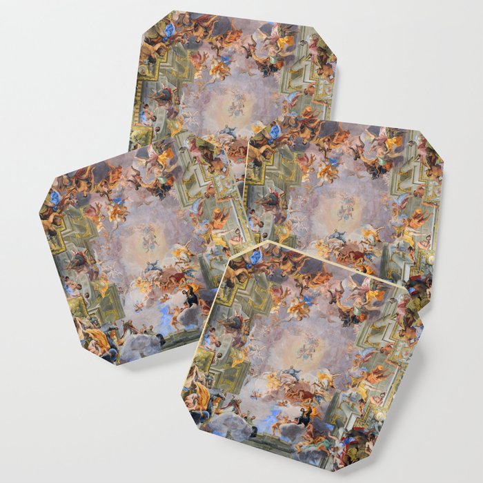 The Triumph Of St Ignatius Ceiling Painting Fresco Renaissance  Coaster