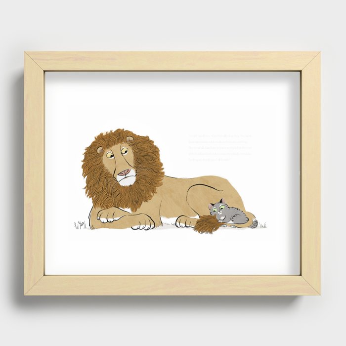 Lion Recessed Framed Print