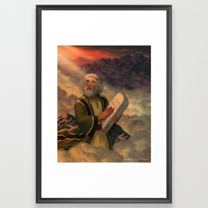 Moses and the Ten Commandments Framed Art Print