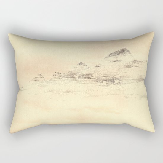 Egrets in Golden Morning Mist Rectangular Pillow