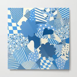 Geometric pattern collage 6 Metal Print