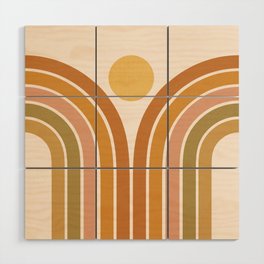 Abstraction_NEW_SUN_RAINBOW_BALANCE_JOY_LINE_POP_ART_050 Wood Wall Art