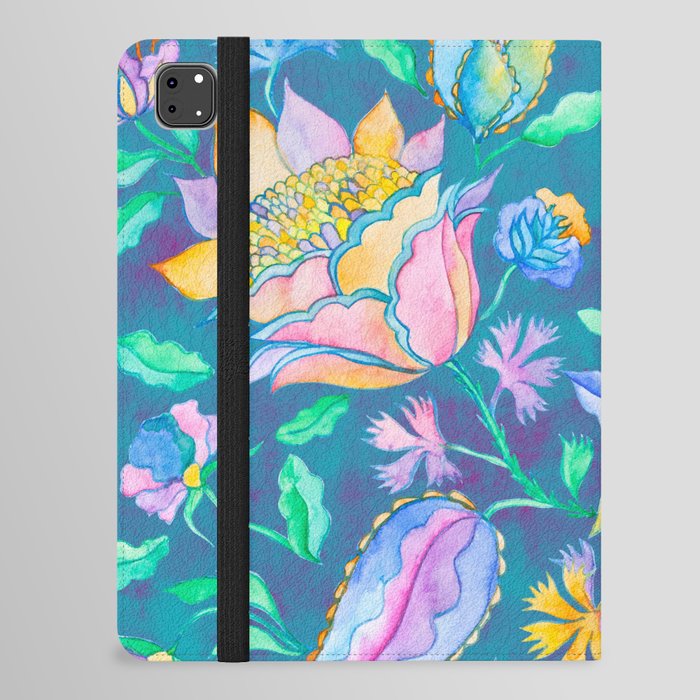 Beautiful Exotic Paisley Summer Floral iPad Folio Case
