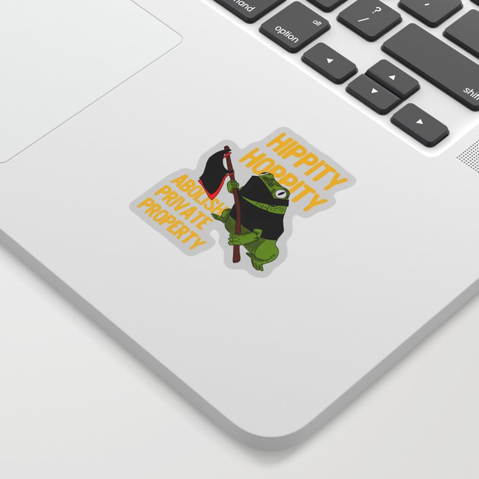 Hippity Hoppity Abolish Private Property Frog Meme design Sticker
