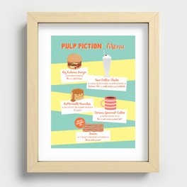Pulp Fiction Menu Recessed Framed Print
