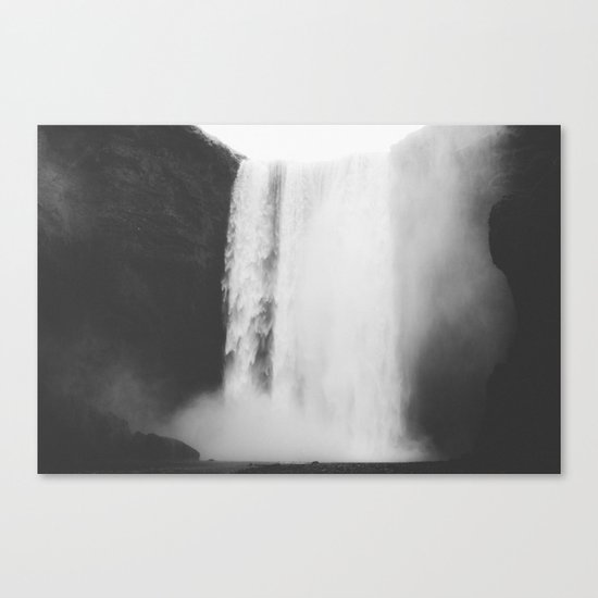 Black waterfall Canvas Print