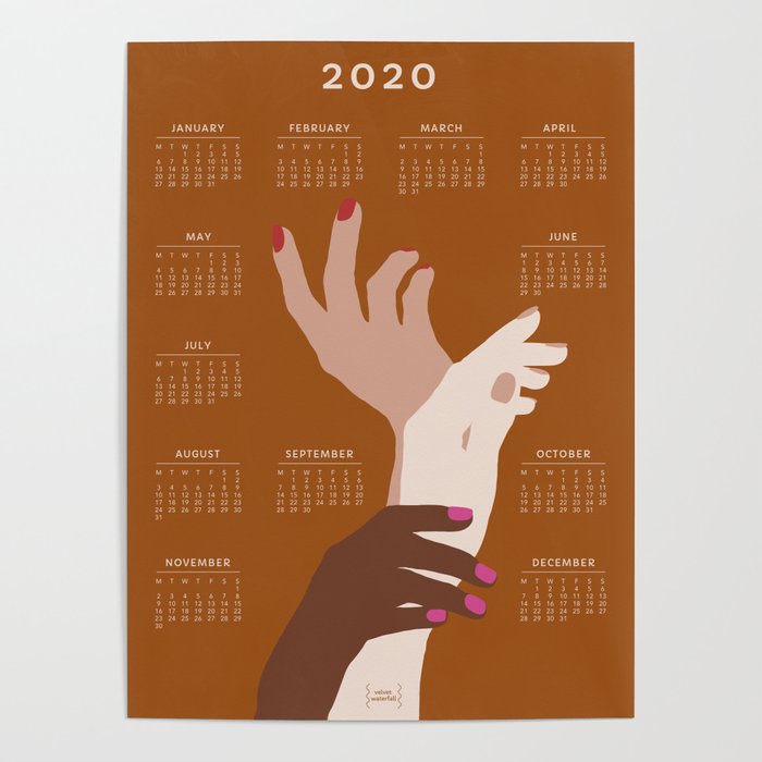 2020 CALENDAR SISTERHOOD Poster by velvet waterfall Society6