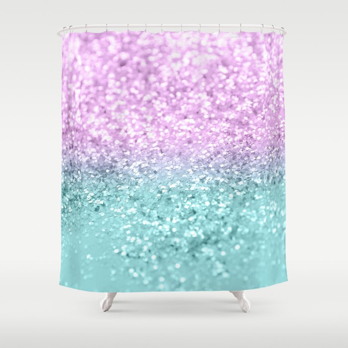 Mermaid Girls Glitter #2 (Faux Glitter) #shiny #decor #art #society6 Shower Curtain