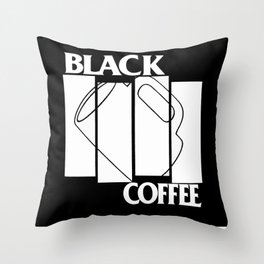 black coffee Throw Pillow