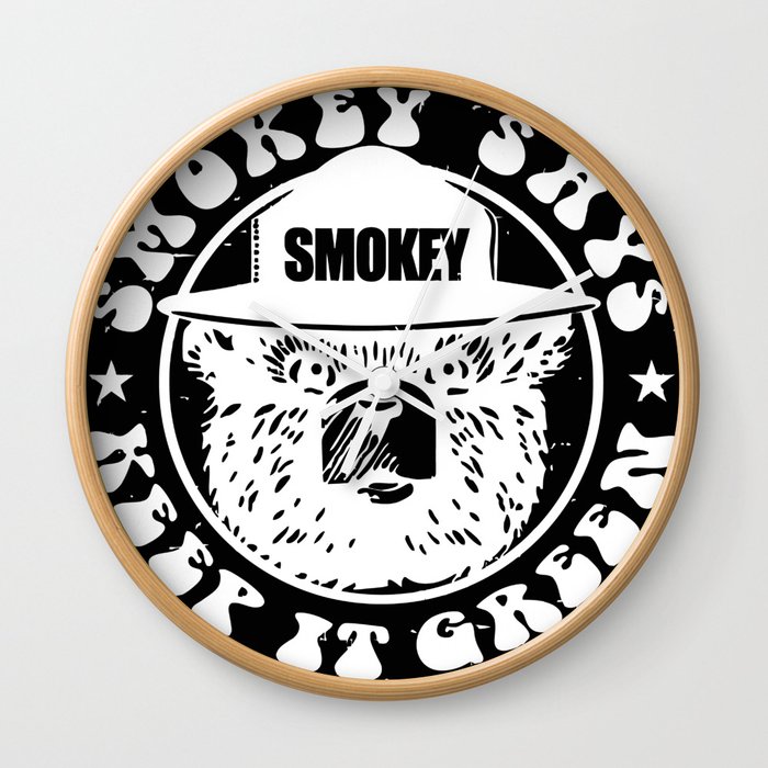 Smokey Bear Wildfire Prevention Campaign Is The Longest-Running Announcement United States Smokey Says Keep It Green Gifts For Everyone Classic T-Shirt Wall Clock