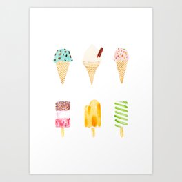ice cream selection Art Print