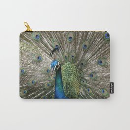 Peacock Indian Blue Carry-All Pouch