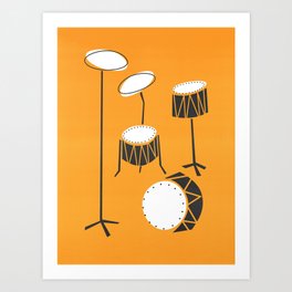 Drum Kit Drummer Art Print