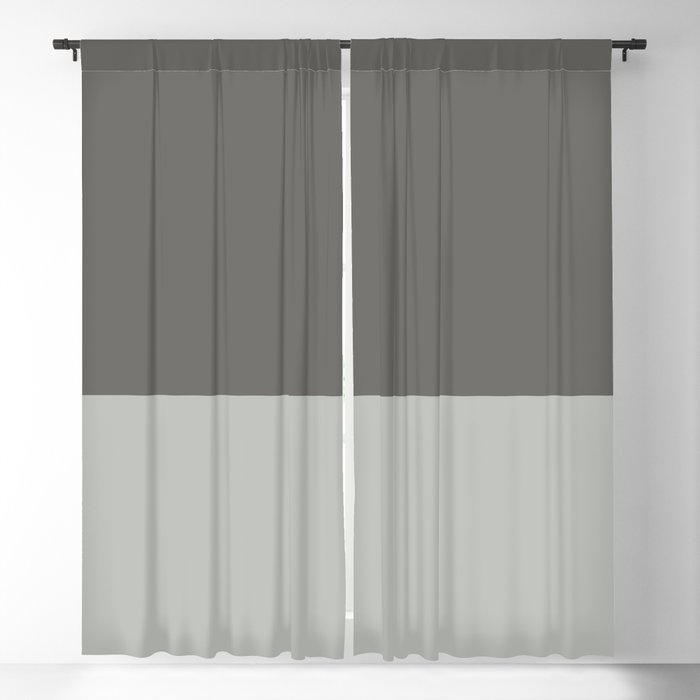 Benjamin Moore 2019 Color of Year Metropolitan & Kendall Charcoal Gray Bold Horizontal Stripes Blackout Curtain