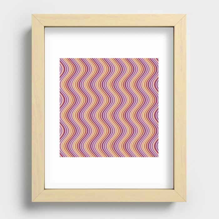 Sapphic Waves Recessed Framed Print