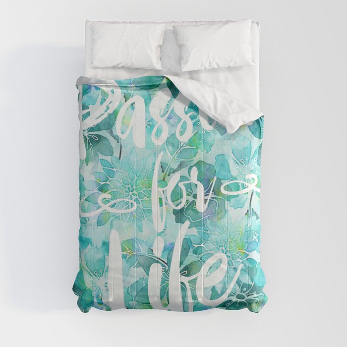 Passion for Life inspiration typography flower lettering Comforter