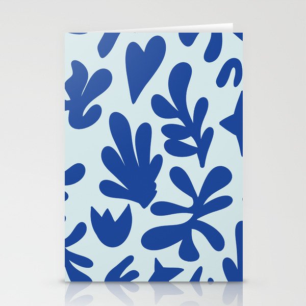 Matisse cutouts blue Stationery Cards