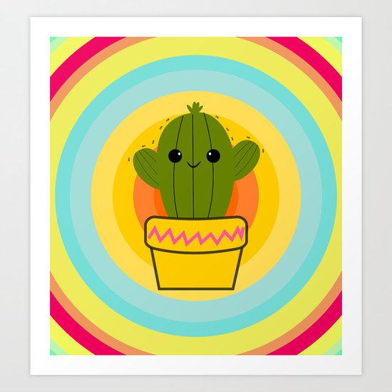 Cute cactus Art Print