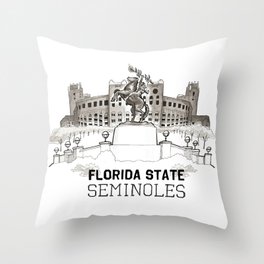 FSU Print *NEW Lettering* Throw Pillow