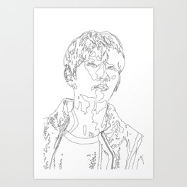 Joshua Hong Line Art Art Print | Kpop, Seventeen, Joshuahongjisoo, Seventeenkpop, Hongjisoo, Joshuaseventeen, Kpopseventeen, Drawing, Seventeenjoshua, Joshuahong 