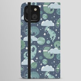Dinosaurs Dreaming in Space iPhone Wallet Case