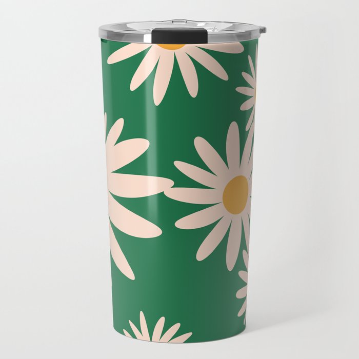 Retro Daisy pattern  Travel Mug