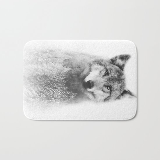 The Wolf and the Forest Bath Mat
