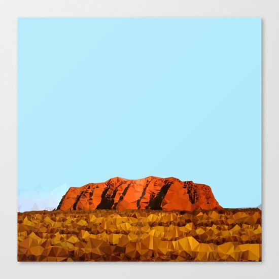 uluru polygon Canvas Print