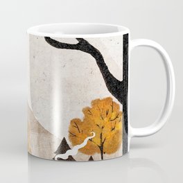 Walter in Autumn Coffee Mug | Painting, Smoke, Spirit, Mist, Ghost, Forest, Cabin, House, Trees, Cosy 