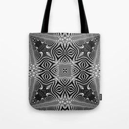 Black & White Tribal Symmetry Tote Bag