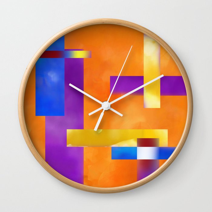 Brushed Patches Wall Clock