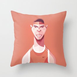 Rafa Nadal Throw Pillow