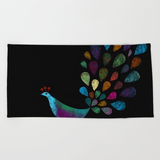 color 6 Beach Towel