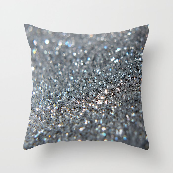 Silver Dust Throw Pillow