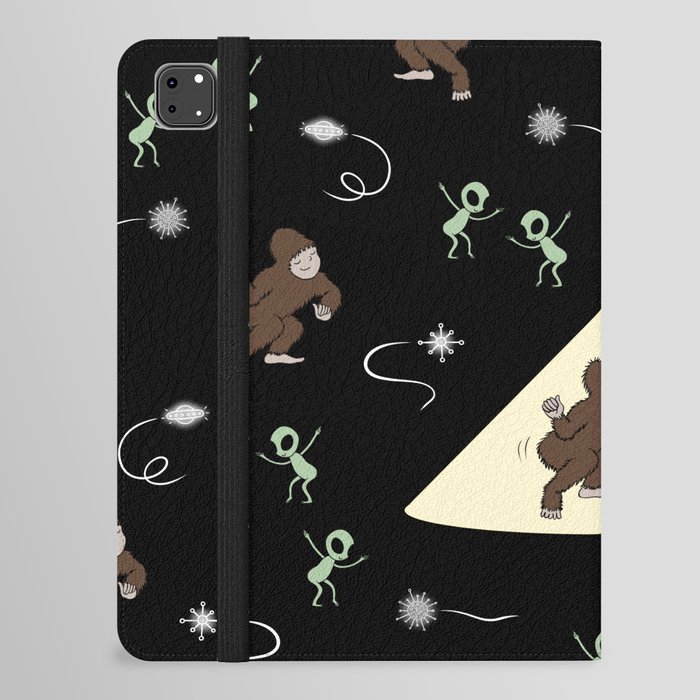 Bigfoot Dancing with Aliens iPad Folio Case