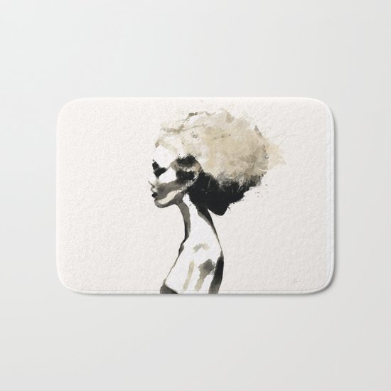 Serene - Digital fashion illustration / painting Bath Mat